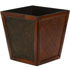 Bamboo Square Decorative Planters (Set Of 4) -Artificial Trees Store artificial bamboo square decorative planters set of 4 nearly natural 580007