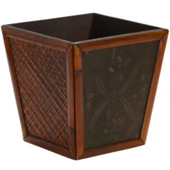 Bamboo Square Decorative Planters (Set Of 4) -Artificial Trees Store artificial bamboo square decorative planters set of 4 nearly natural 930557