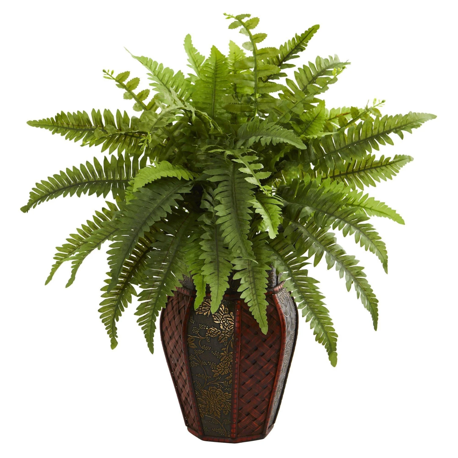 Boston Fern Artificial Plant In Decorative Planter 1 Boston Fern Artificial Plant In Decorative Planter