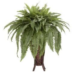 Boston Fern W/Stand Silk Plant