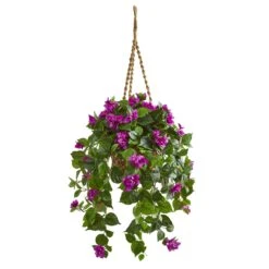 Bougainvillea Artificial Plant In Hanging Basket