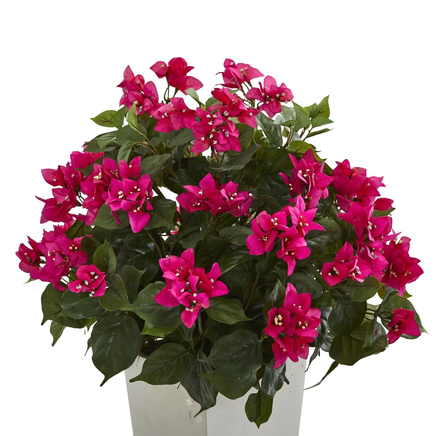 31" Bougainvillea Artificial Plant In White Tower Planter" 2 31" Bougainvillea Artificial Plant In White Tower Planter" - Image 2