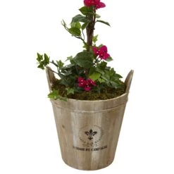Bougainvillea Tree With European Barrel Planter 5 Bougainvillea Tree With European Barrel Planter -Artificial Trees Store artificial bougainvillea tree with european barrel planter nearly natural 908308