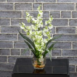 Dancing Lady Orchid Liquid Illusion Silk Flower Arrangement 18 Dancing Lady Orchid Liquid Illusion Silk Flower Arrangement -Artificial Trees Store artificial dancing lady orchid liquid illusion silk flower arrangement nearly natural 410155