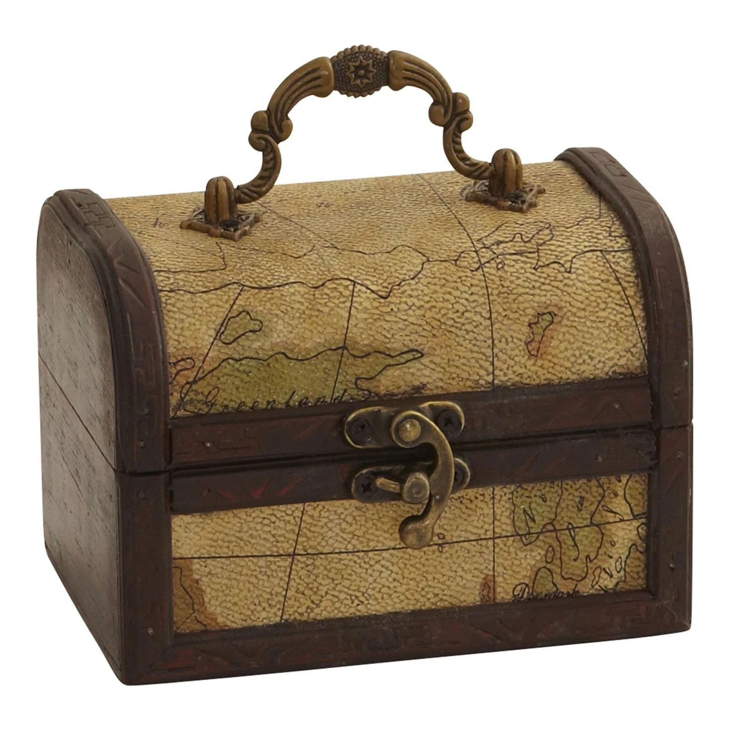 Decorative Chest W/Map (Set Of 3) 2 Decorative Chest W/Map (Set Of 3) - Image 2