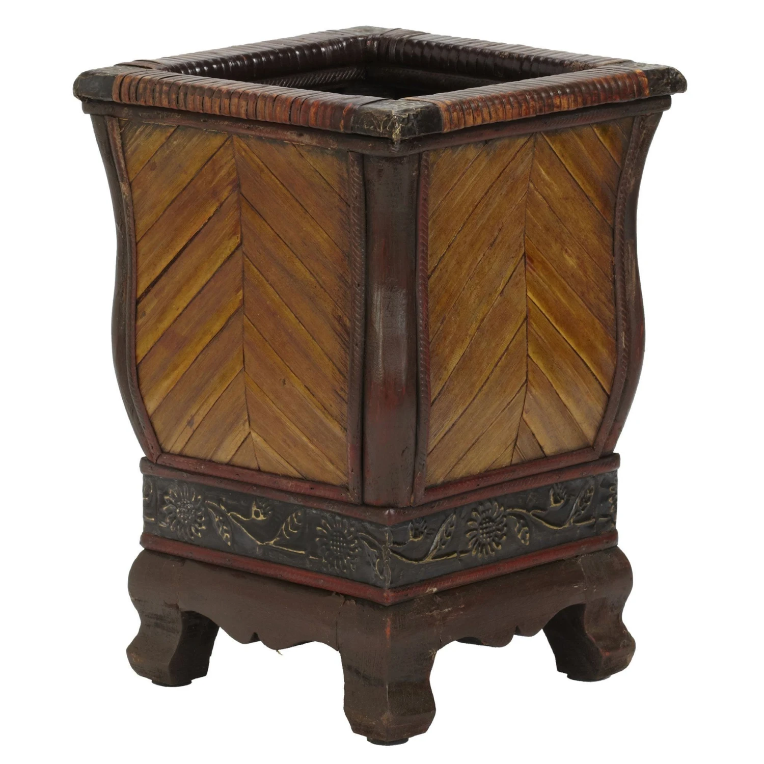 Decorative Wood Planters (Set Of 2) 2 Decorative Wood Planters (Set Of 2) - Image 2