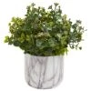 Eucalyptus Artificial Plant In Marble Finished Vase