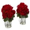 Geranium Artificial Arrangement (Set Of 2)