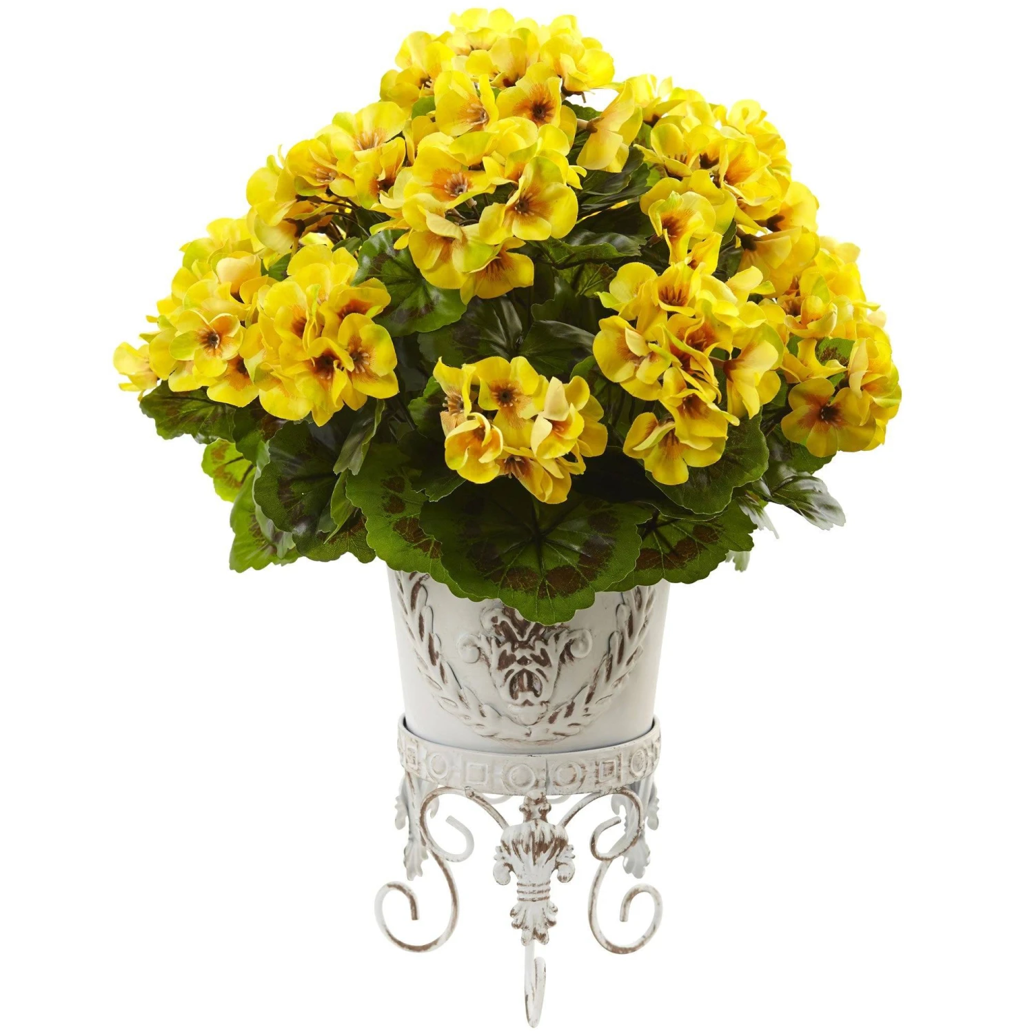 Geranium With Metal Planter UV Resistant (Indoor/Outdoor) 4 Geranium With Metal Planter UV Resistant (Indoor/Outdoor) - Image 4