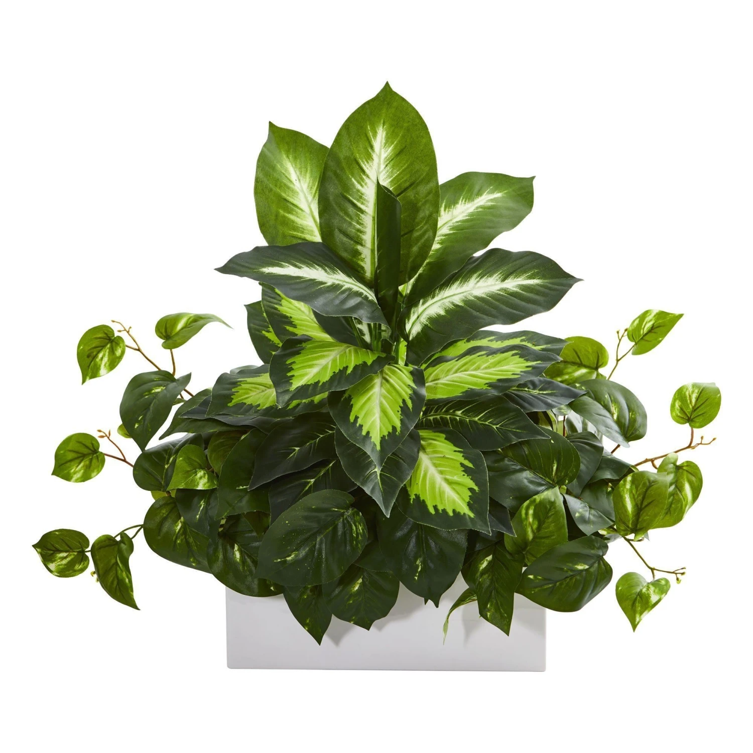Golden Dieffenbachia & Pothos Artificial Plant 1 Golden Dieffenbachia & Pothos Artificial Plant