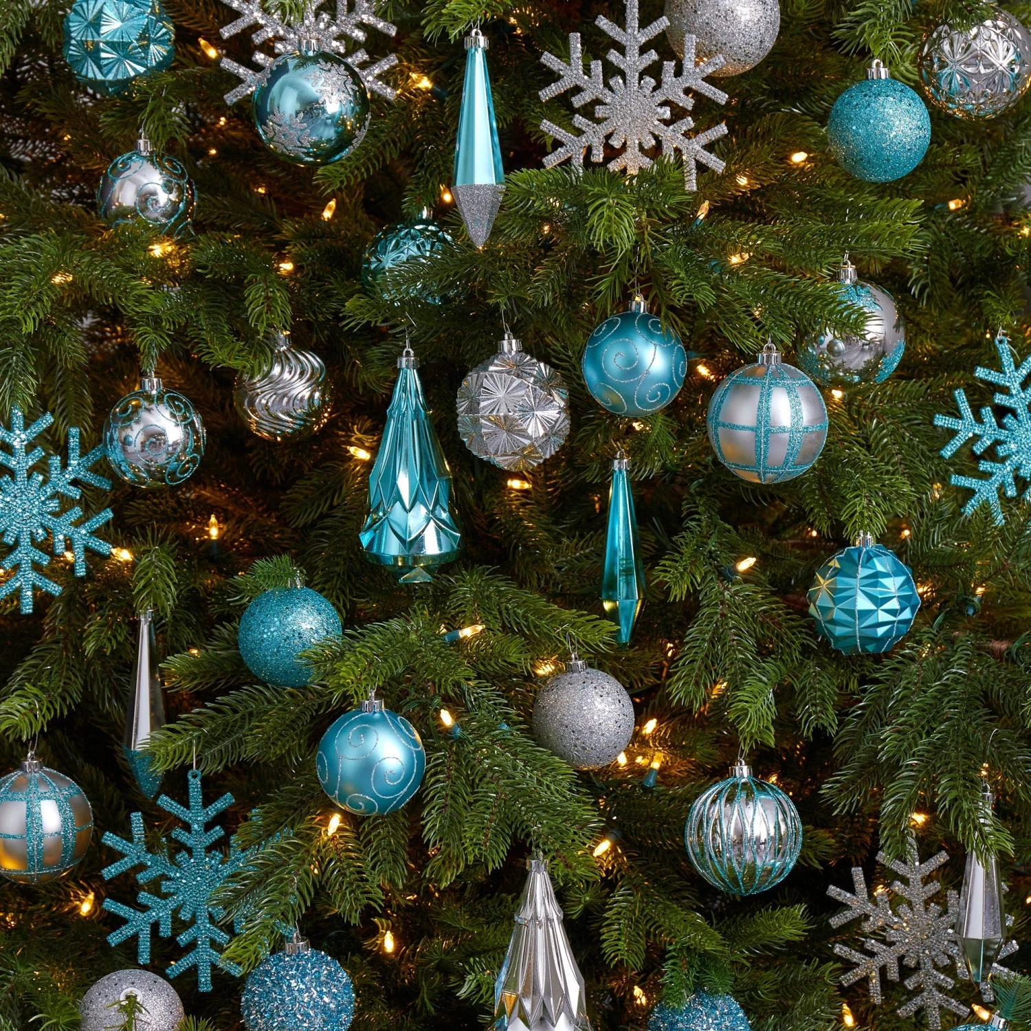 Holiday Shatterproof, 52 Count Christmas Tree Ornament Box Set, 80mm To 150mm With Reusable Tray 8 Holiday Shatterproof, 52 Count Christmas Tree Ornament Box Set, 80mm To 150mm With Reusable Tray - Image 8