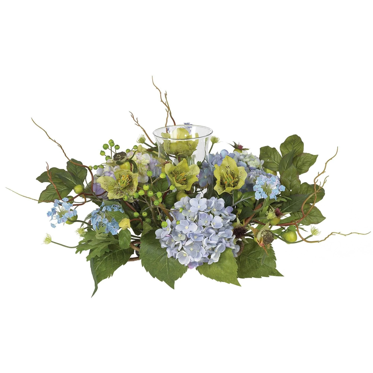 Hydrangea Candle Holder Centerpiece 1 Hydrangea Candle Holder Centerpiece