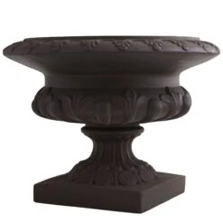 Iron Finished Decorative Urn (Indoor/Outdoor) -Artificial Trees Store artificial iron finished decorative urn indooroutdoor nearly natural 195645