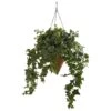 Ivy Artificial Plant In Cone Hanging Basket Basket