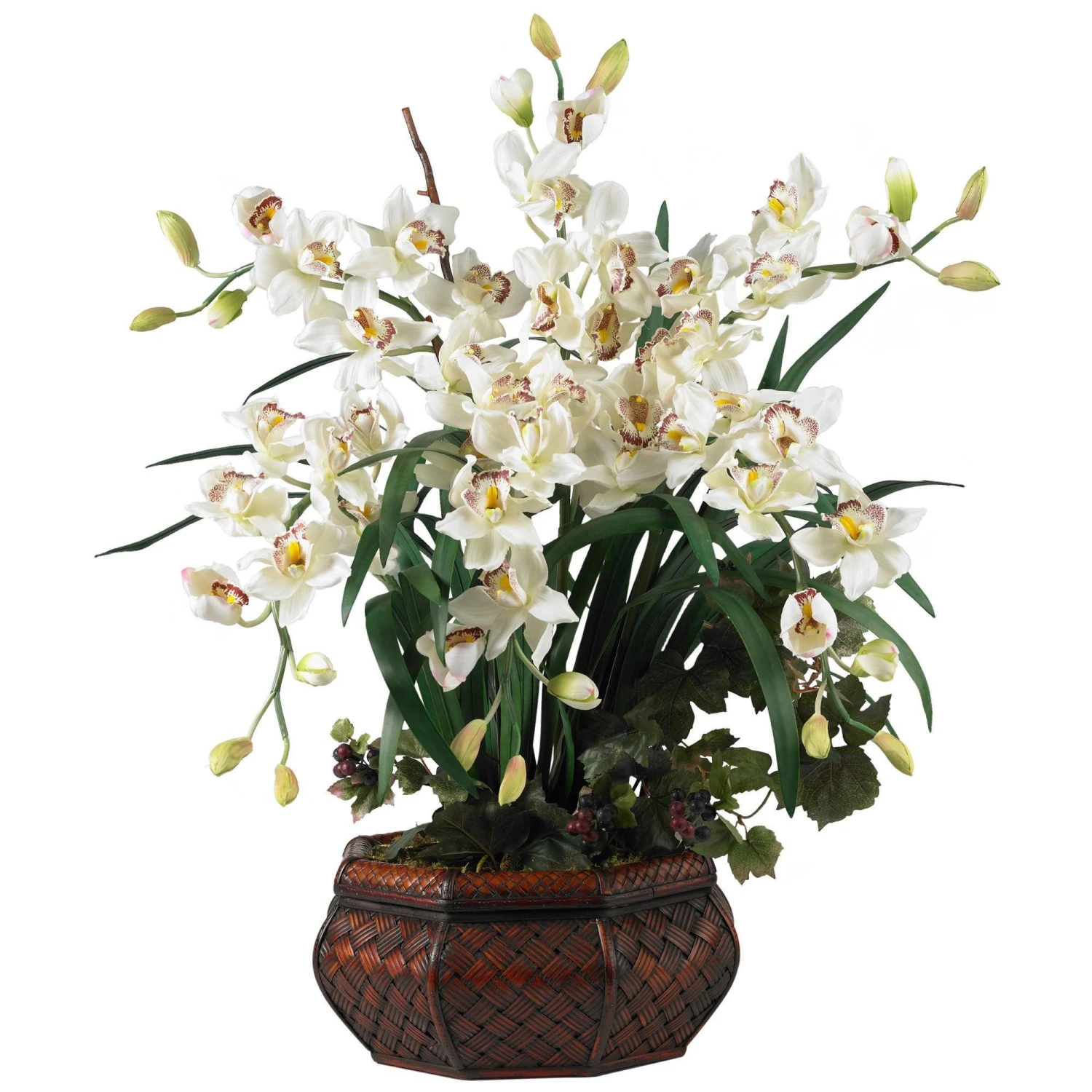 Large Cymbidium Silk Flower Arrangement 2 Large Cymbidium Silk Flower Arrangement - Image 2