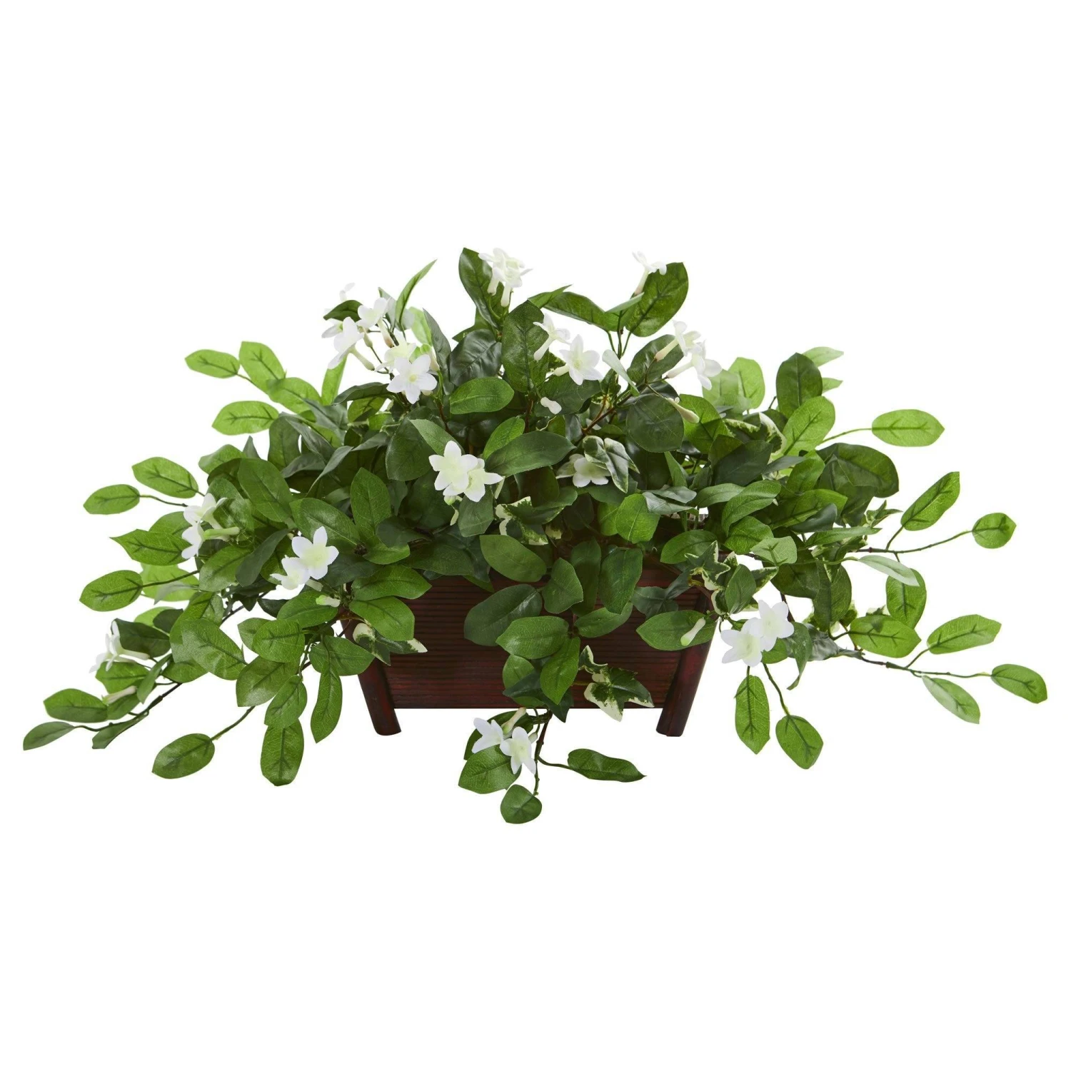 Mix Stephanotis Artificial Plant In Decorative Planter 1 Mix Stephanotis Artificial Plant In Decorative Planter