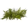 Mixed Fern Artificial Arrangement Candelabrum