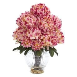 Mum Artificial Arrangement In Vase -Artificial Trees Store artificial mum artificial arrangement in vase nearly natural mauve 322174
