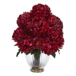 Mum Artificial Arrangement In Vase -Artificial Trees Store artificial mum artificial arrangement in vase nearly natural rust 659962