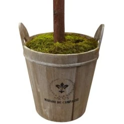 Olive Topiary Tree With Farmhouse Planter -Artificial Trees Store artificial olive topiary tree with farmhouse planter nearly natural 521399