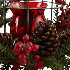 Pine Berry Birdhouse Candelabrum -Artificial Trees Store artificial pine berry birdhouse candelabrum nearly natural 922495