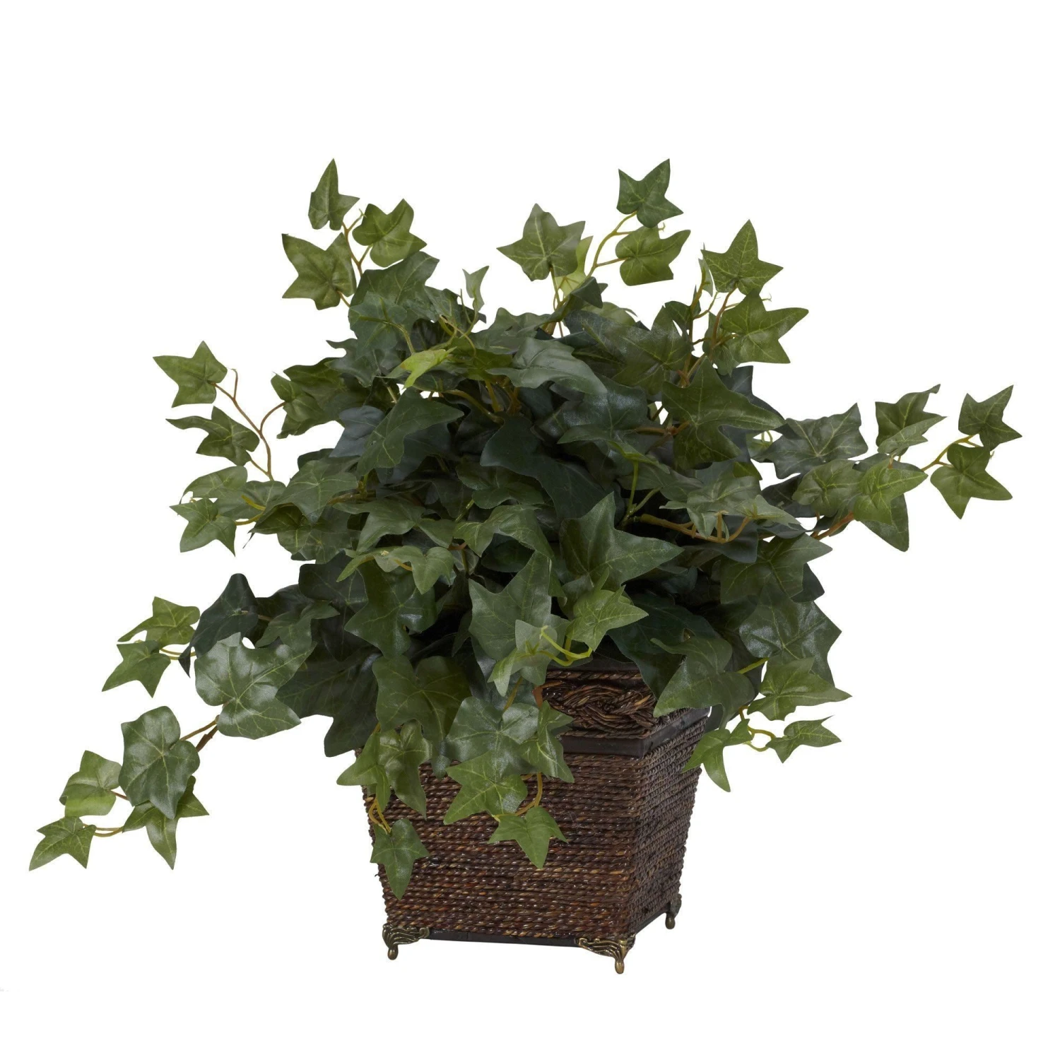 Puff Ivy W/Coiled Rope Planter Silk Plant 1 Puff Ivy W/Coiled Rope Planter Silk Plant