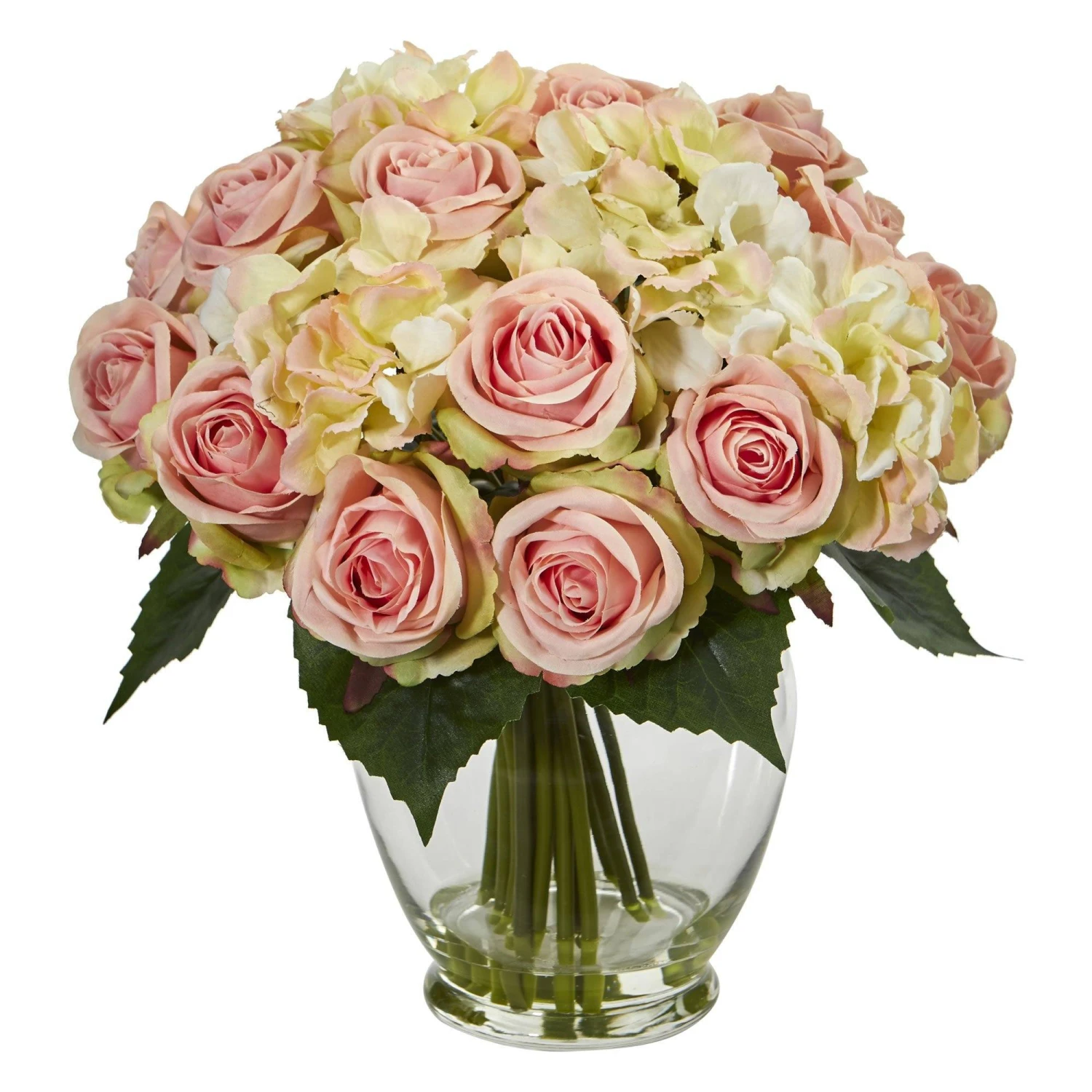 Rose And Hydrangea Bouquet Artificial Arrangement 1 Rose And Hydrangea Bouquet Artificial Arrangement
