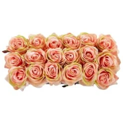 Roses In Rectangular Planter -Artificial Trees Store artificial roses in rectangular planter nearly natural 130857