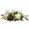 Snowball Hydrangea Triple Candle Holder