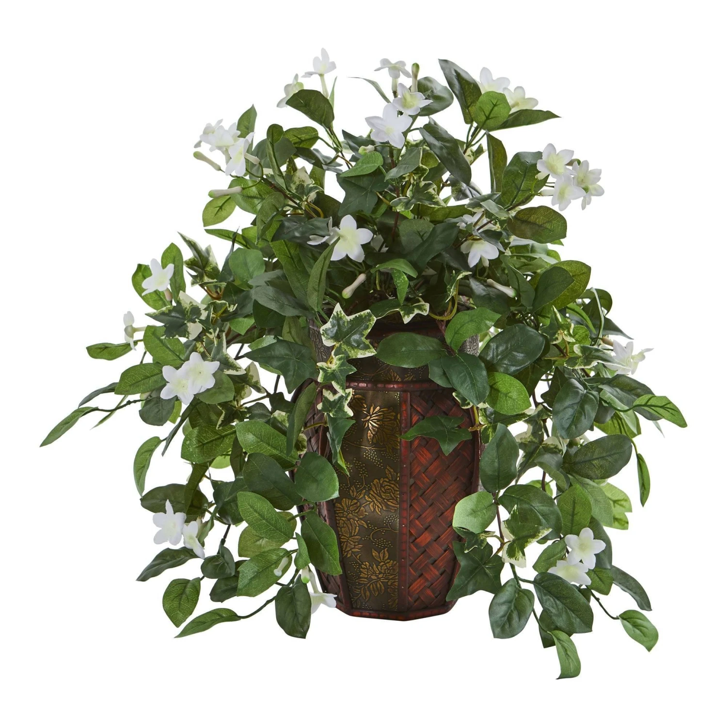Stephanotis And Ivy Artificial Plant In Decorative Planter 1 Stephanotis And Ivy Artificial Plant In Decorative Planter