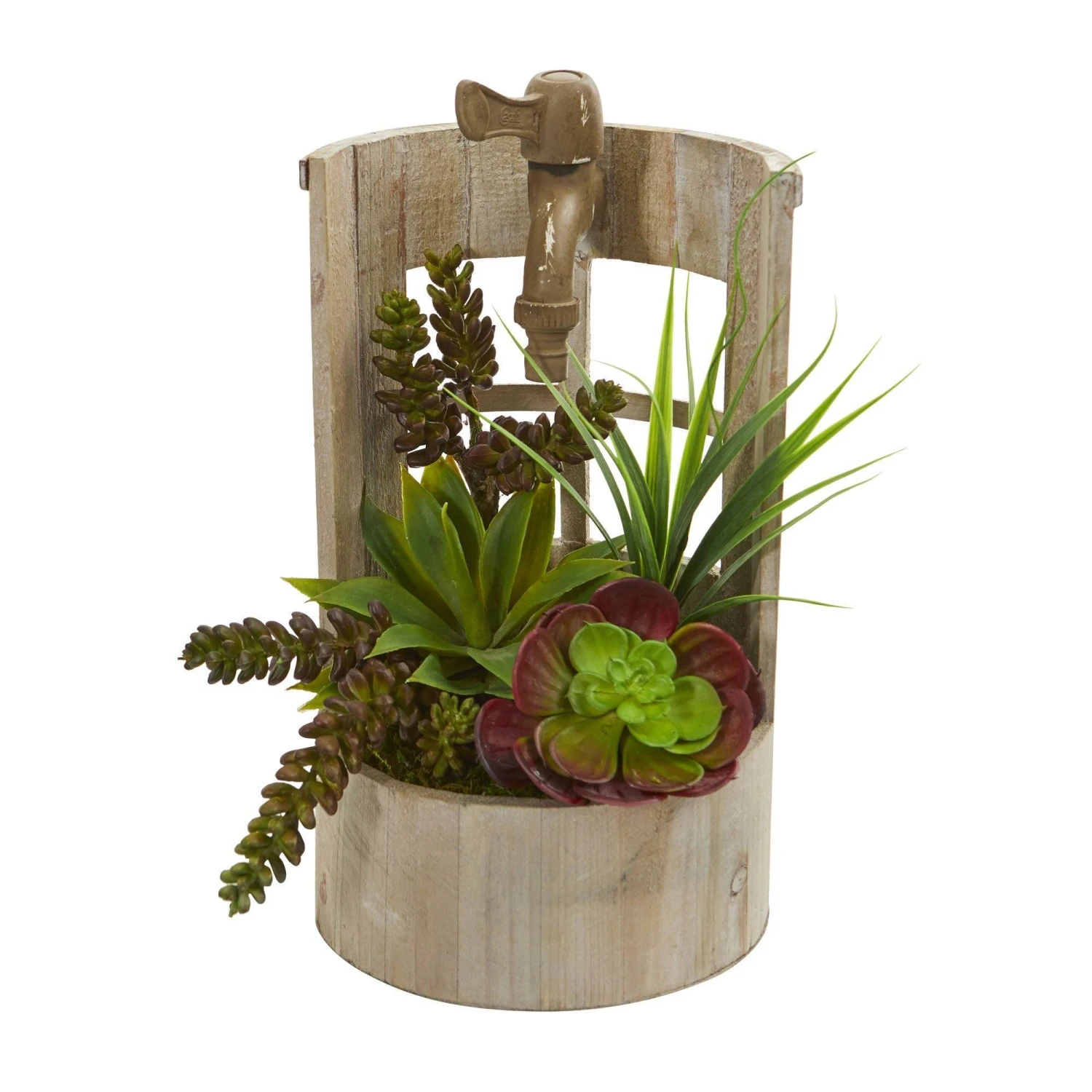 Succulent Garden Artificial Plant In Decorative Planter 1 Succulent Garden Artificial Plant In Decorative Planter