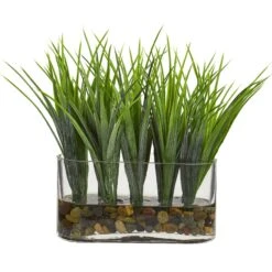 Vanilla Grass Artificial Plant In Oval Vase